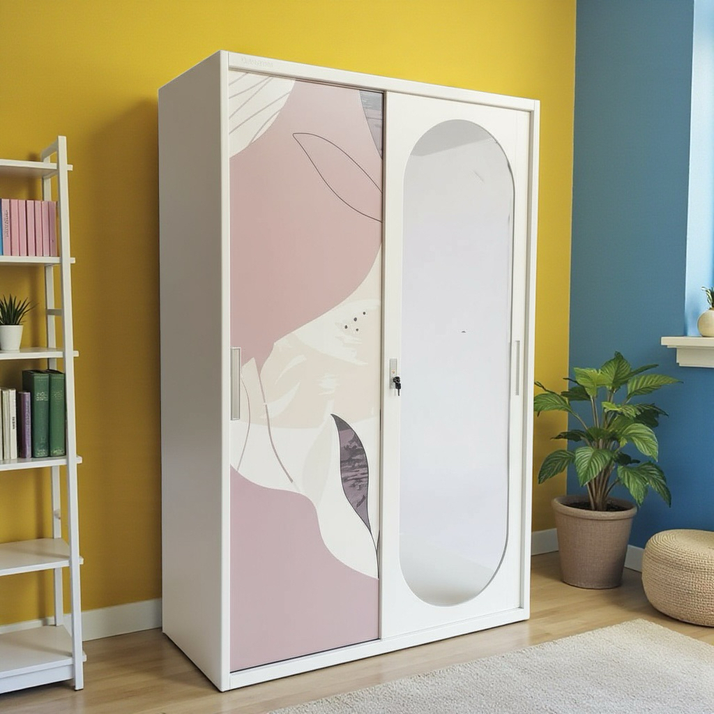 Lemari Besi 2 Pintu Jumbo {( RAKIT / NON RAKIT )} Lemari Pakaian Besi Sleding 2 Pintu Jumbo Lemari S