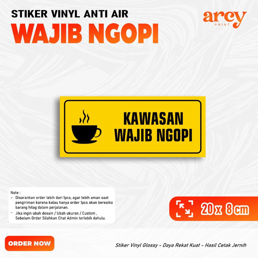 Stiker Kawasan Wajib Ngopi