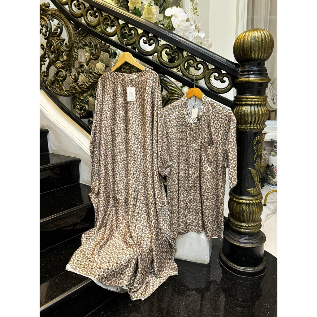 RGB Original Gamis Raya Series SET HAWA Bahan Sutra Silk Rgb Original