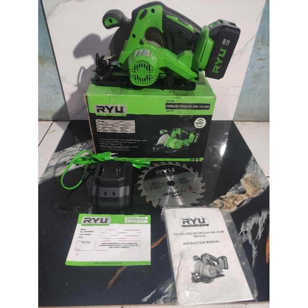 RYU Cordless Circular Saw RCCS185 185mm Mesin Serkel Cordless