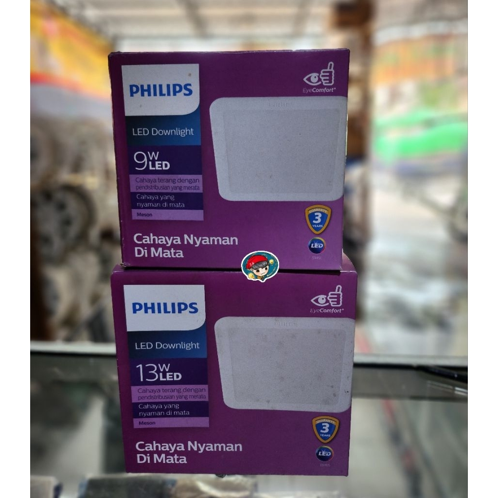 ( Persegi) Downlight LED Philips Meson Cool Daylight 9W 13W