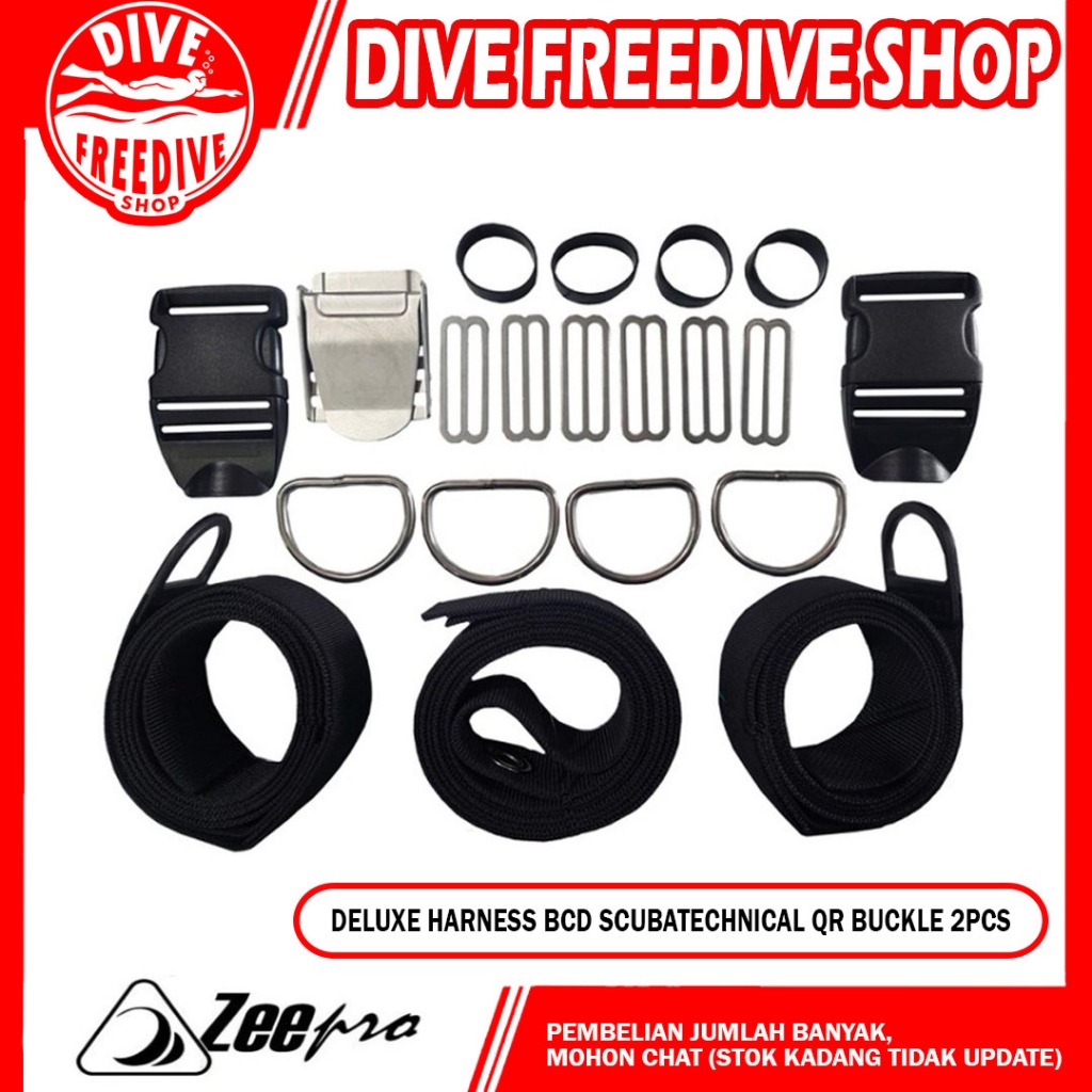 Deluxe Harness BCD ScubaTechnical Quick Release Buckle 2 PCS Part BC Selam Scuba Diving Dive