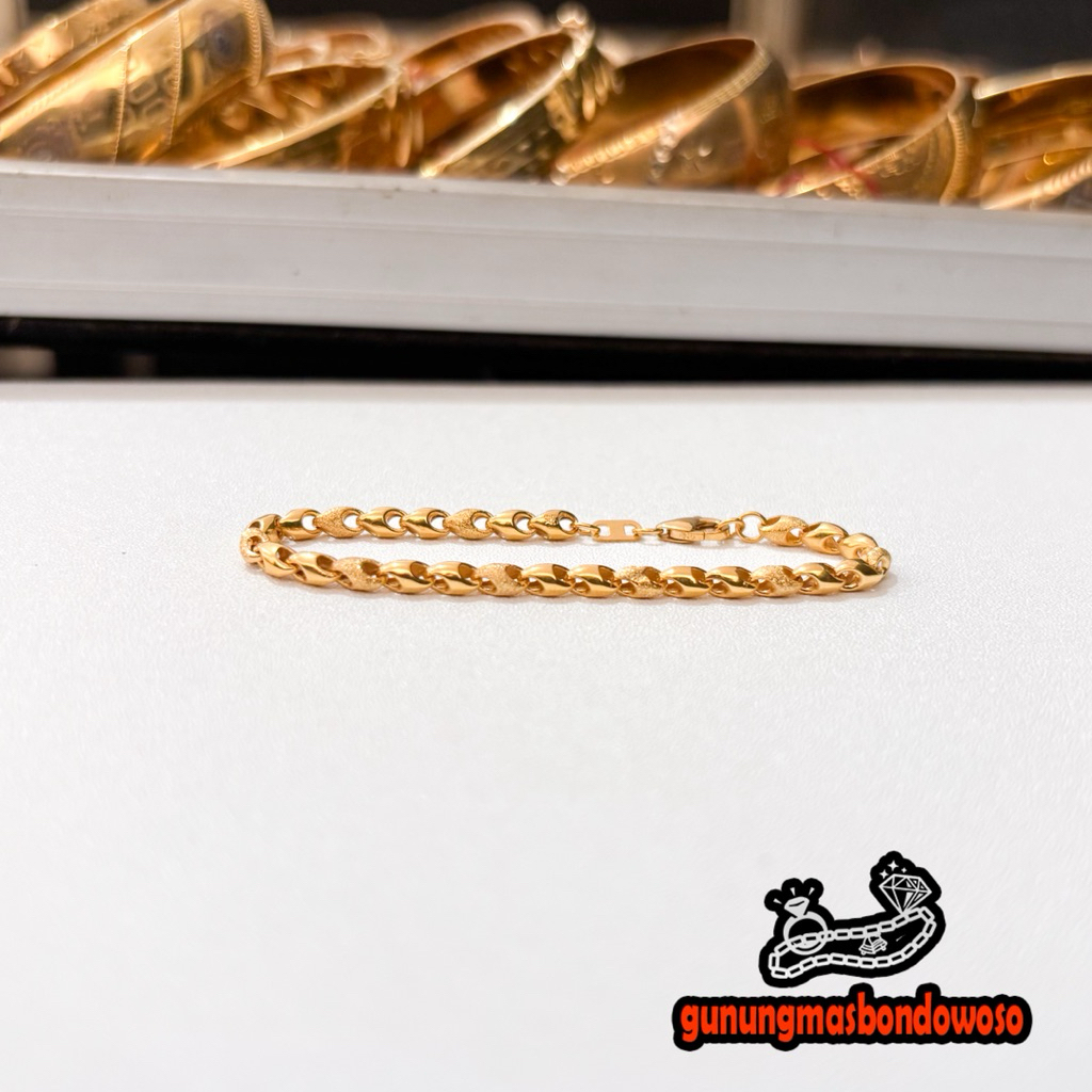 Gelang rantai pajero anak emas asli kadar 300 6k berat 2gr