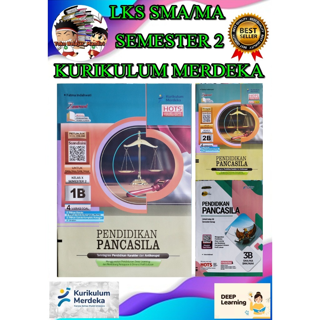 LKS Pendidikan Pancasila/ PPKN/ PKN/ PP SMA/MA/SMK Kelas 10, 11, 12 Semester 2 Kurikulum Merdeka/ De