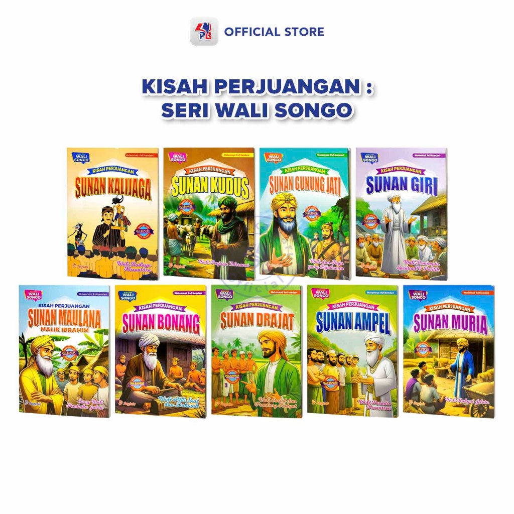 Buku Cerita Anak Bergambar Seri Wali Songo : Kisah Perjuangan Sunan Ampel Sunan Bonang Sunan Drajat 