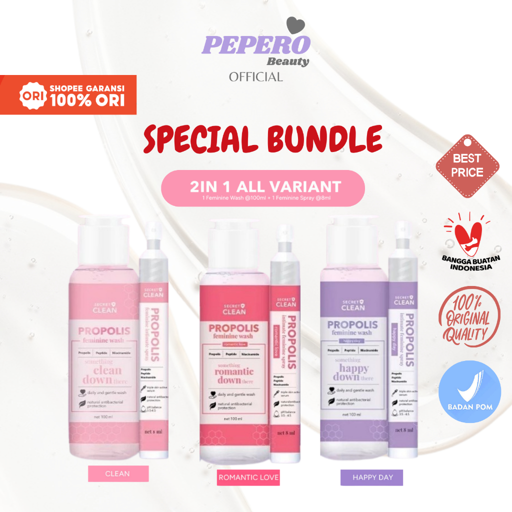 [PAKET BUNDLE] SECRET CLEAN Feminine Wash + Spray