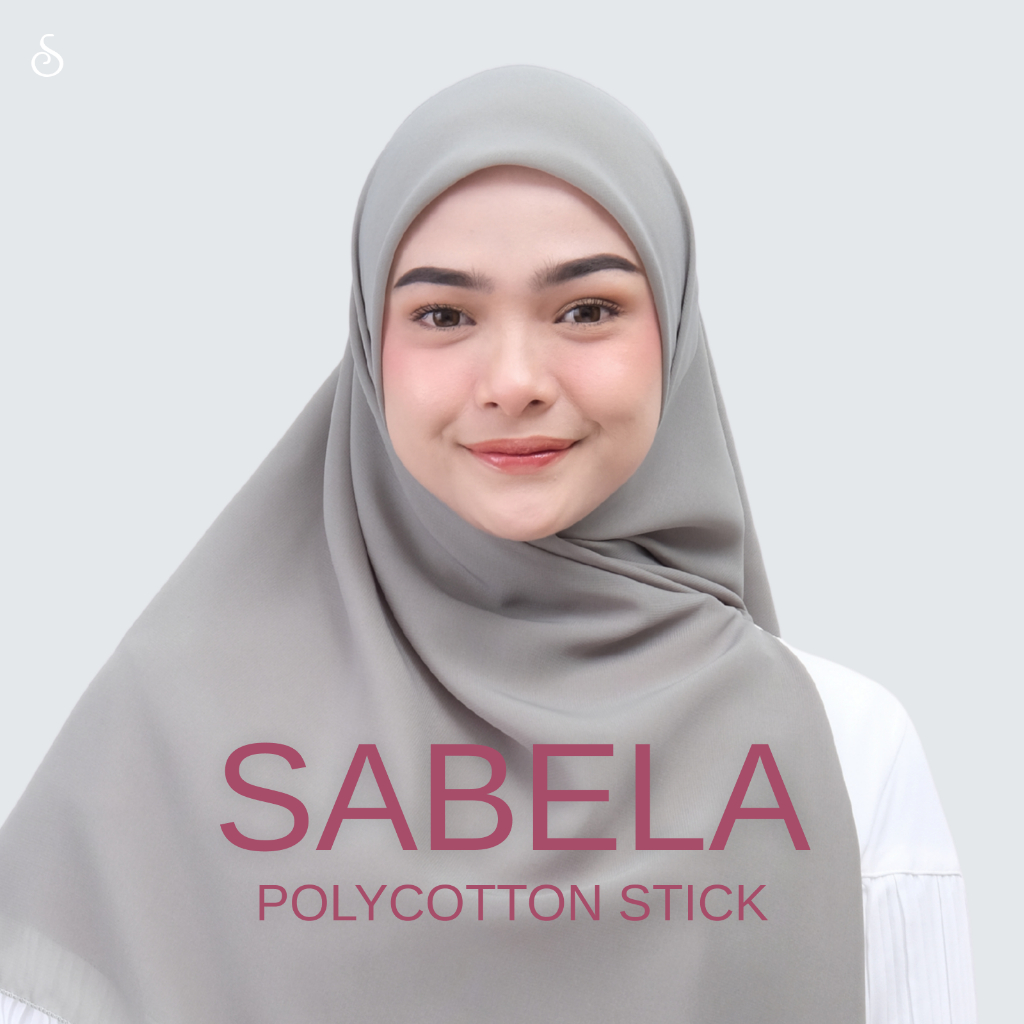 Ansania Hijab - Sabela Pollycotton Syari ( Hijab Kerudung Segiempat Syar'i / Jumbo )
