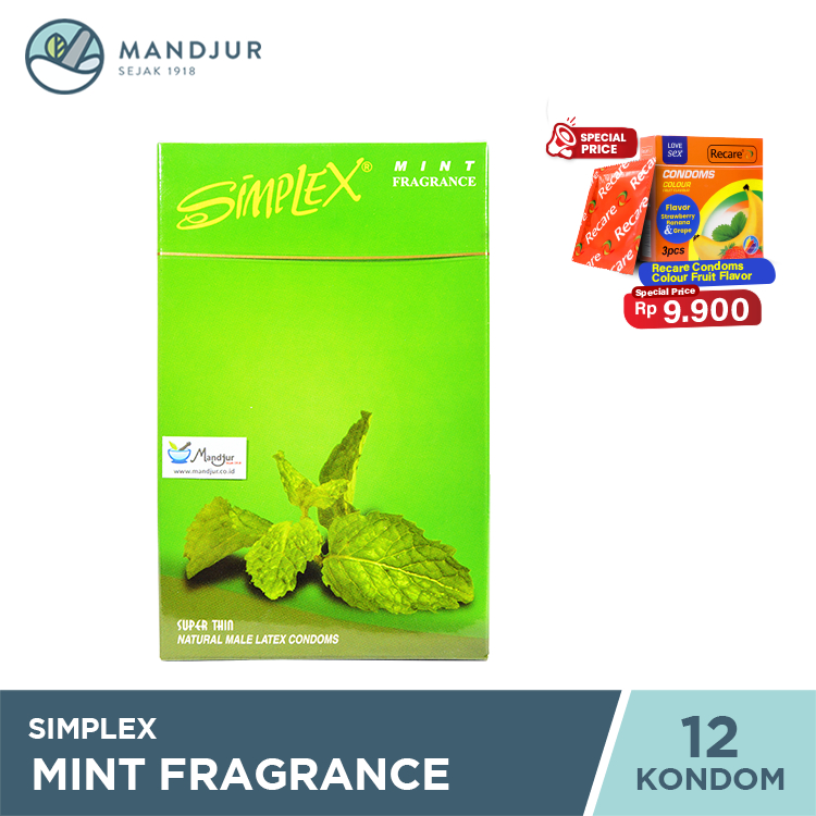 Kondom Simplex Mint Fragrance - Isi 12