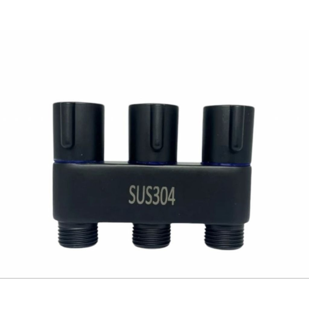Stop kran mini cabang 3 stainless / kran air cabang three control water stainless 304