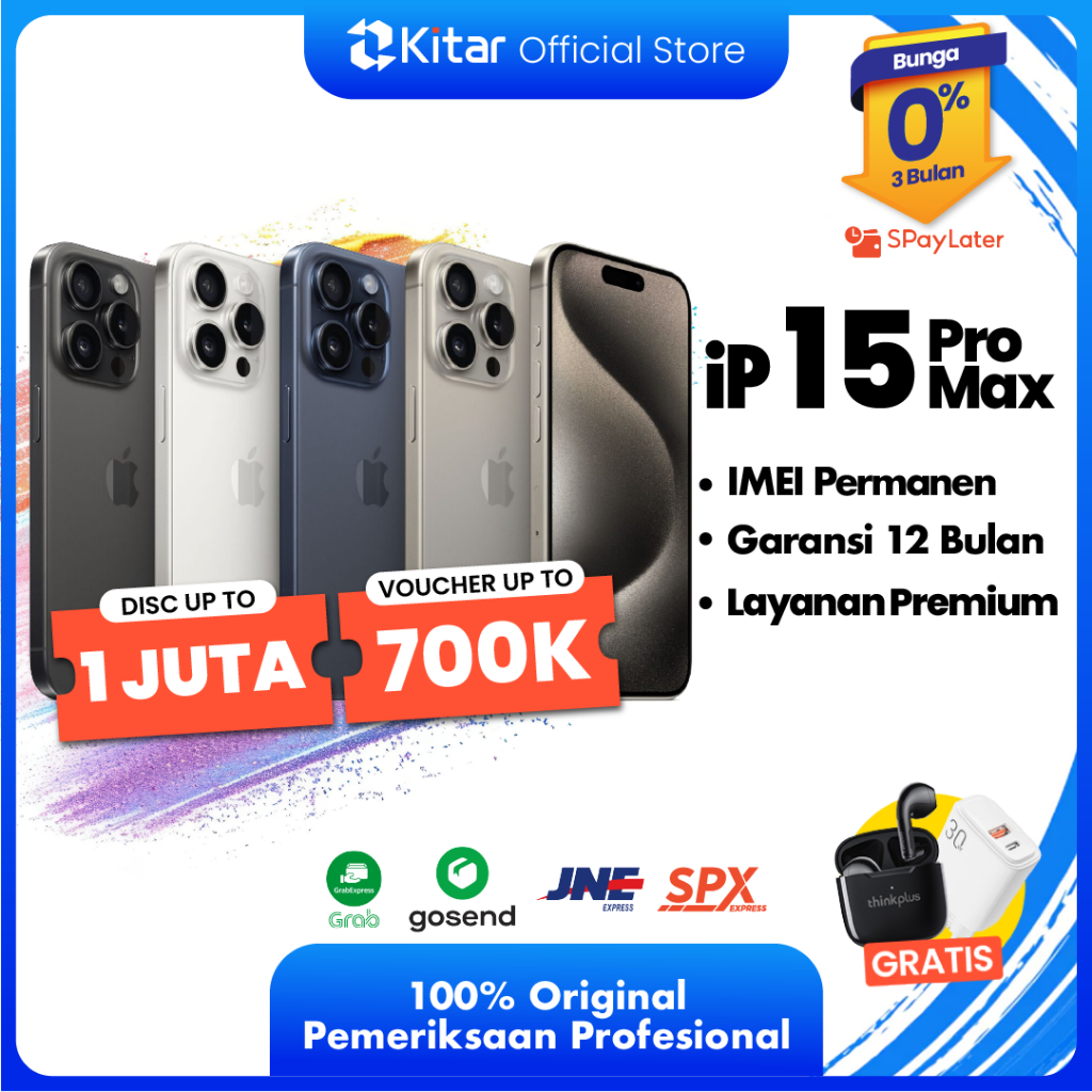 [Kondisi Minus, Harga Lebih Murah] iPhone 15 Pro Max ex iBox Beacukai IMEI Permanen Garansi 12 Bln 1