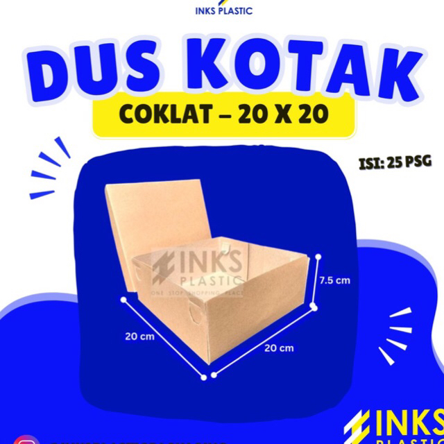 DUS KOTAK 20x20 DUS KOTAK NASI KATERING SNACK KUE