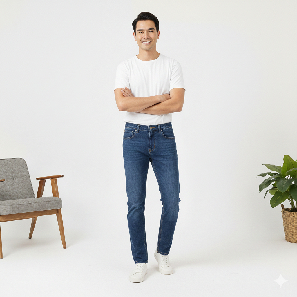 Celana Jeans Laki Laki Biru Slimfit KIDDROCK