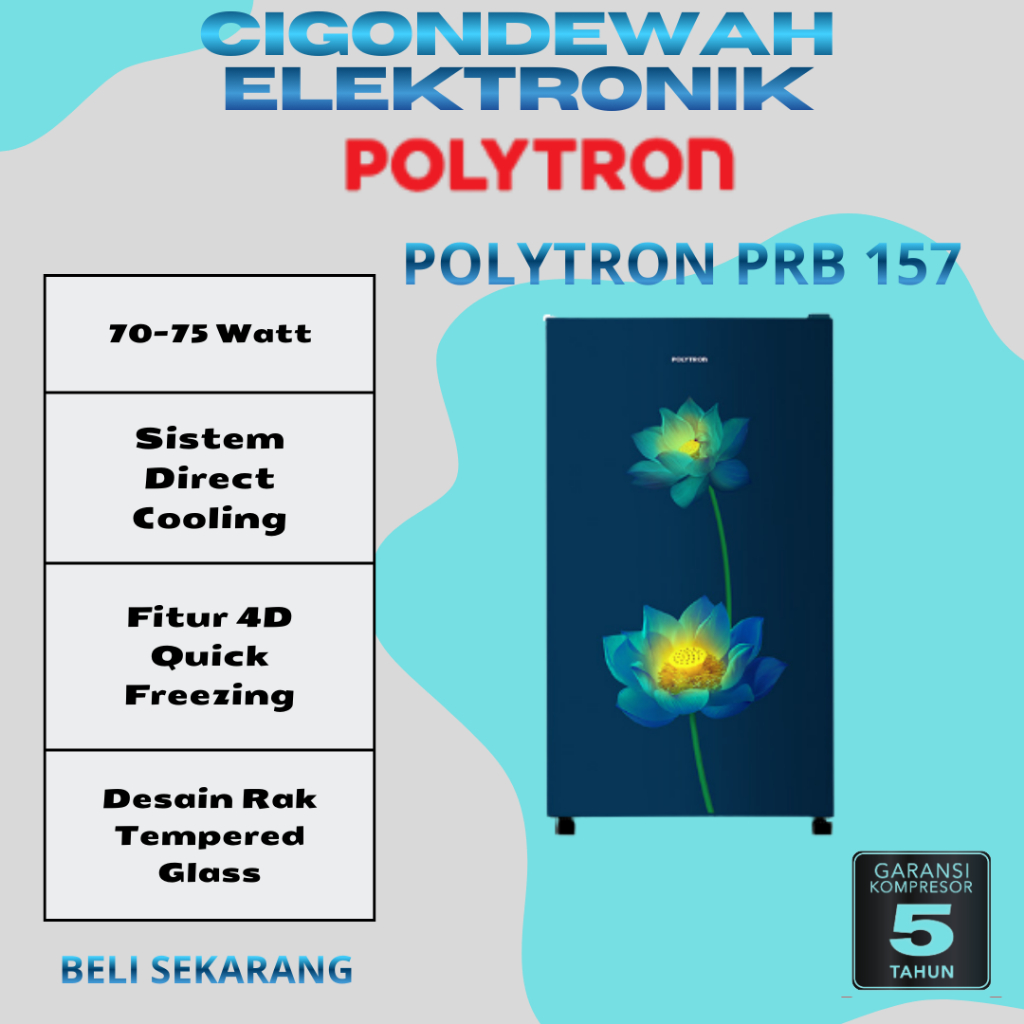 KULKAS POLYTRON 1PINTU PRB 157
