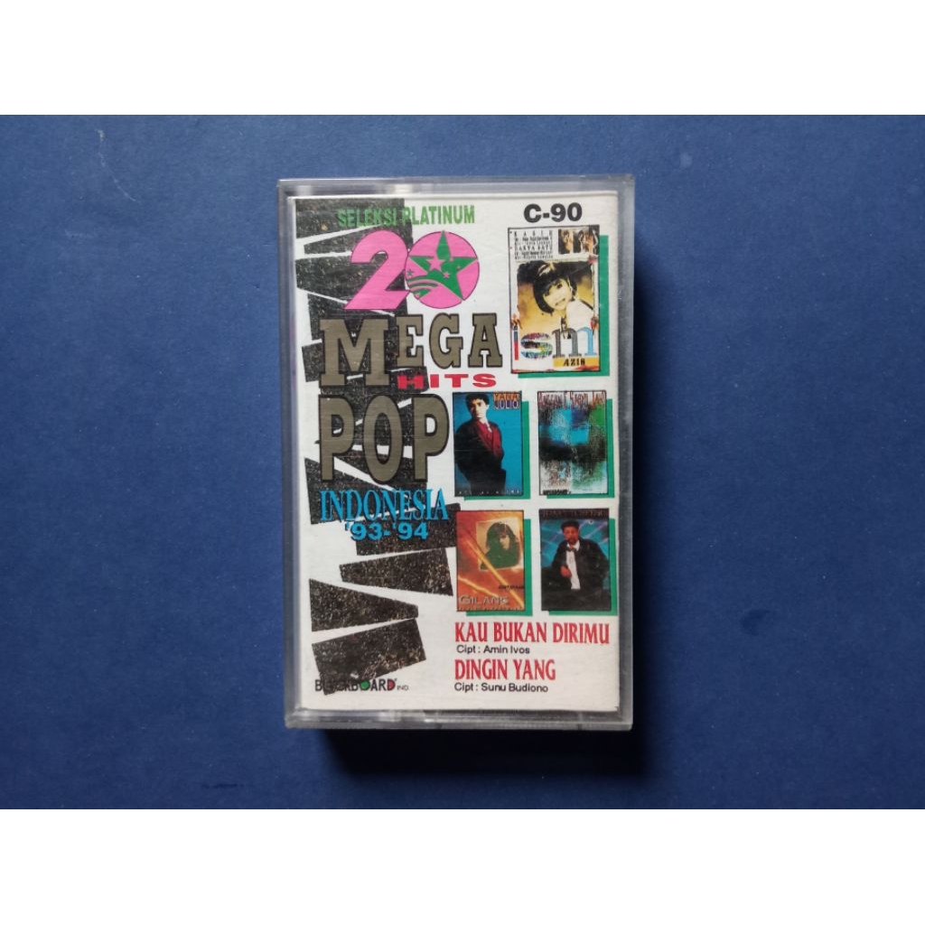 Kaset Pita Seleksi Platinum Mega Hits Pop Indonesia '93-'94 Prod BLACKBOARD Ind