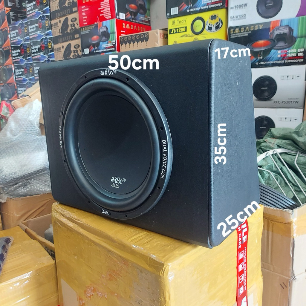 Speaker subwoofer pasif merk ADX DELTA + Box speaker subwoofer 12inch mdf universal