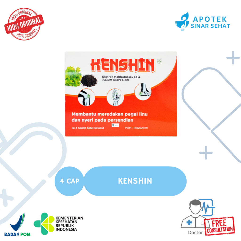 Kenshin 4 Kaplet - Obat Pereda Pegal Linu dan Nyeri Persendian
