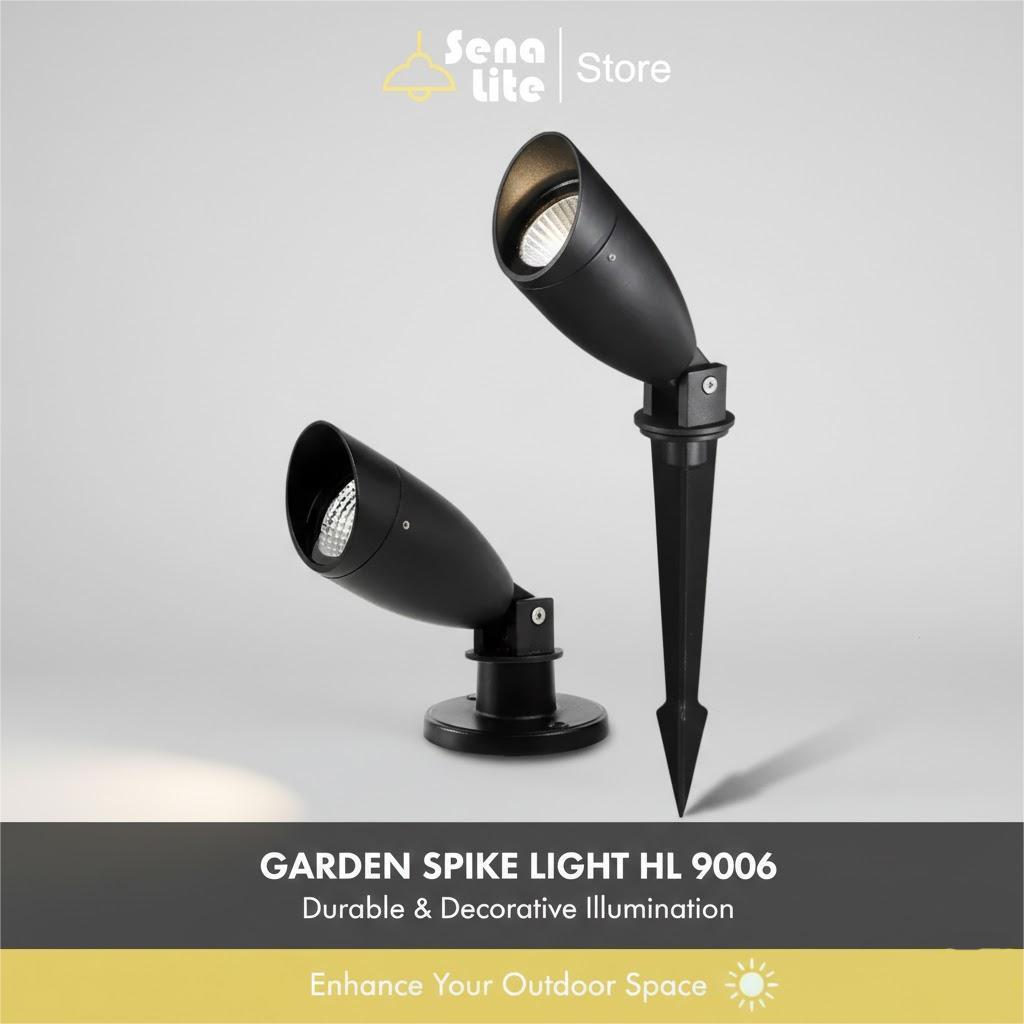 Lampu sorot taman minimalis lampu taman besi tancap tempel 7 watt