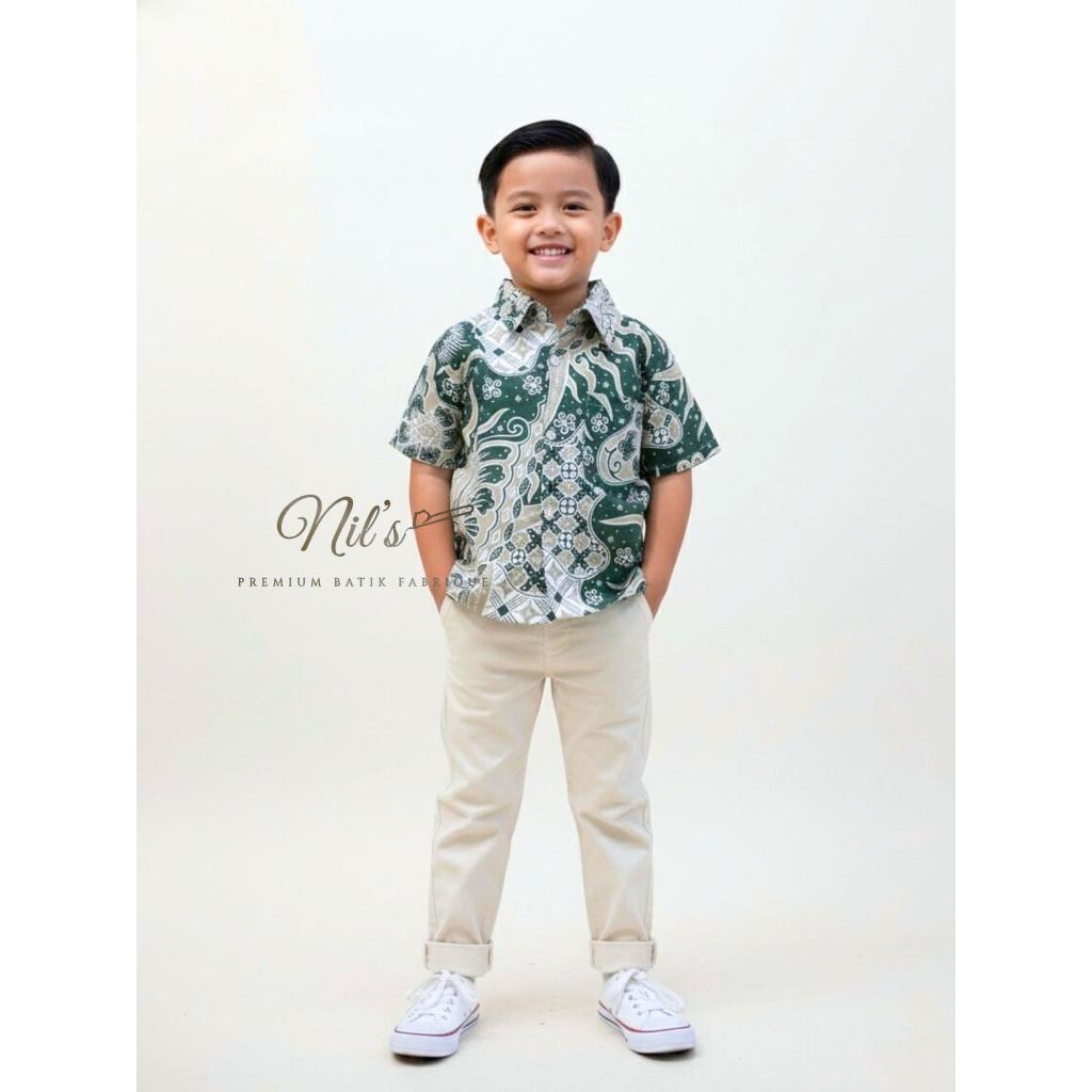 Hem Batik Anak Laki-Laki / Kemeja Lengan Pendek Batik Anak Laki-Laki / Hem Batik Kids / Kemeja Batik
