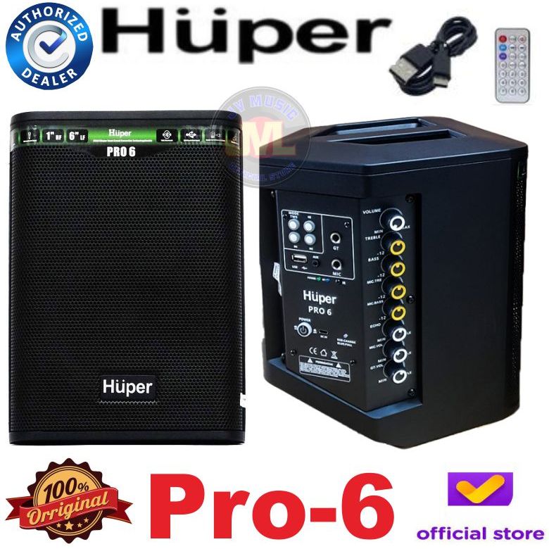 Huper Pro 6 Speaker Portable 6.5-Inch Original Huper Pro6 Speaker Bluetooth