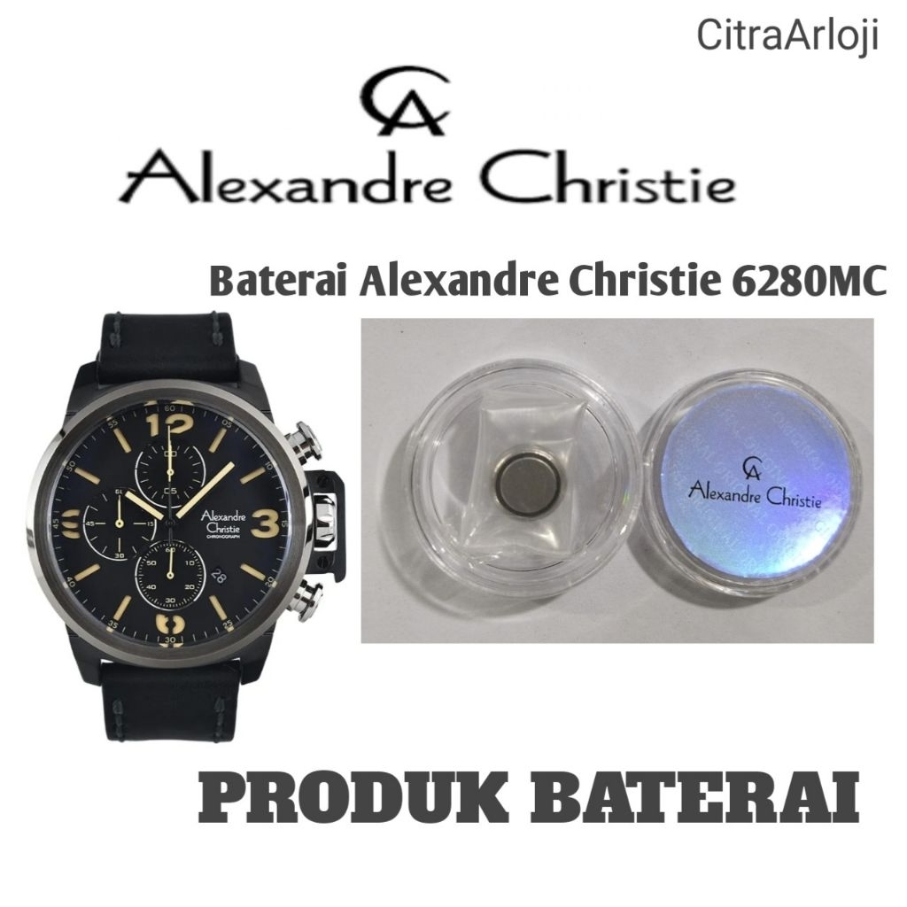 Baterai jam tangan Alexandre Christie 6280MC