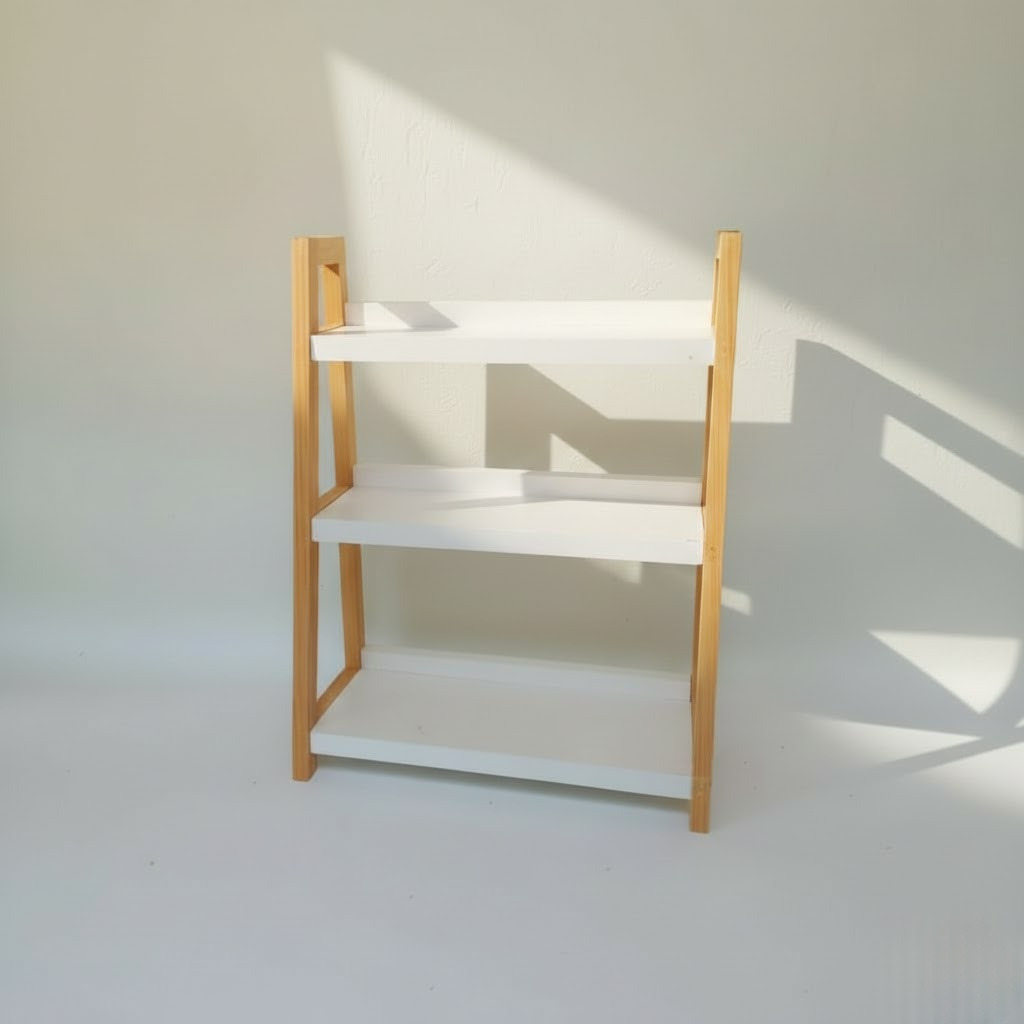 Rak Bumbu Dapur Rak Kayu Pinus 3 Susun Tempat Toples Bumbu Dapur Serbaguna