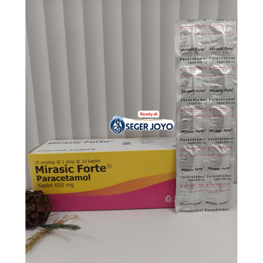 MIRASIC FORTE KAPLET (Paracetamol 650 mg - Strip)