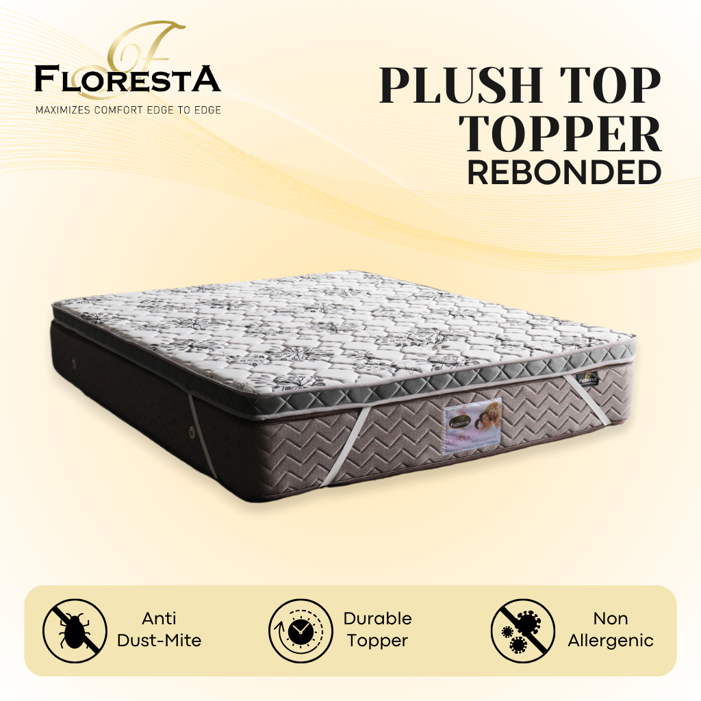 Floresta Lapisan Kasur Plush Top Busa Rebonded Mattress Topper
