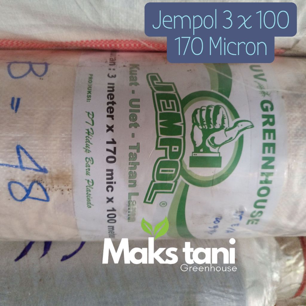 Plastik UV Lebar 3 x 100 170 Micron Tahan 5 Tahun