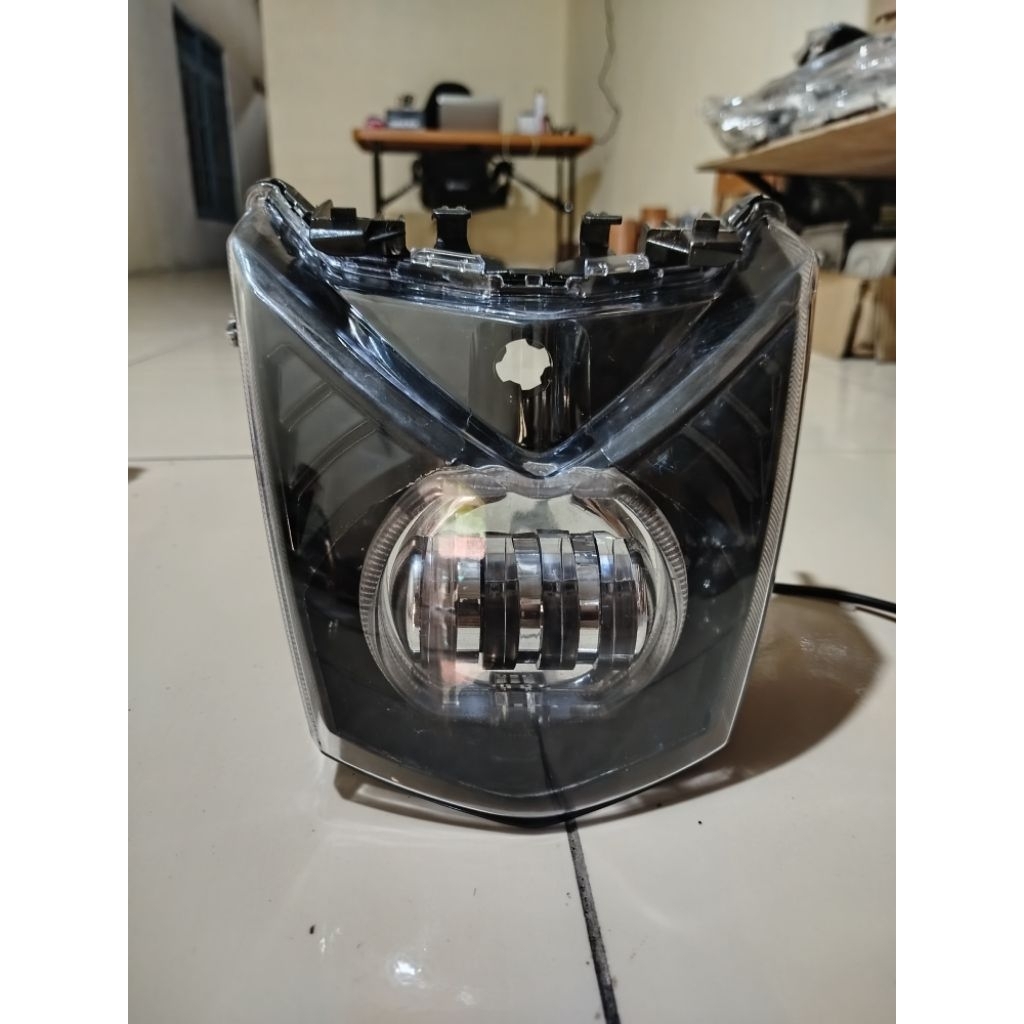 Headlamp Lampu Depan Beat Fi 2012-2015 Custom Biled 4 Mata