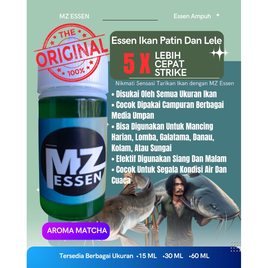 MZ ESSEN AROMA MATCHA  Essen ikan patin super Ikan Nila Liar mujaer ikan mas ikan lele ikan super ba