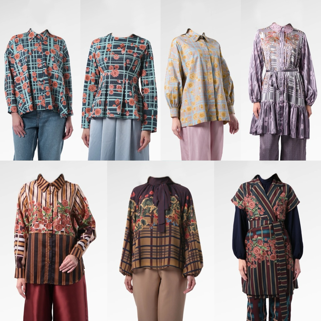 [baca deskripsi‼️] BENANG JARUM SELENA OVERSIZED SHIRT SELENA BLOUSE SELENA BINDING SHIRT SELENA RUF