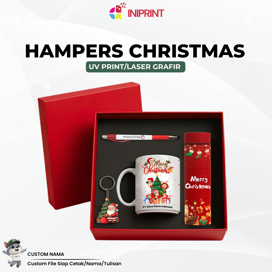 [ INIPRINT ] Hampers Natal Custom | Termos Mini Natal Custom | Souvenir Natal Custom | Mug Natal Cus