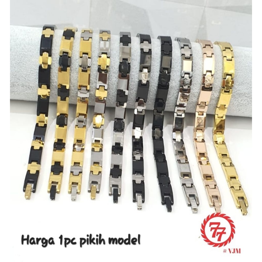 Gelang Titanium Cewek/Kalung Kesehatan Quantum Pendant Aura Bio Energy/Gelan9g Magnet/Gelang Kesehat