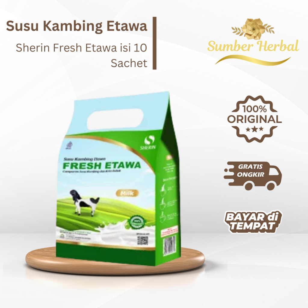 Susu Kambing Suplemen / Vitamin Penggemuk Badan Anak Dewasa Fresh Etawa Isi 10 Sachet