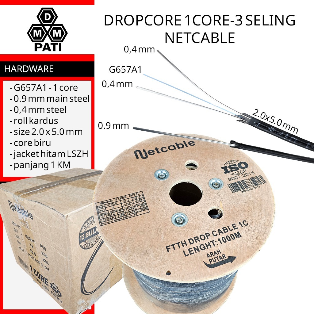 Dropcore 1C 0.9mm 1KM Netcable