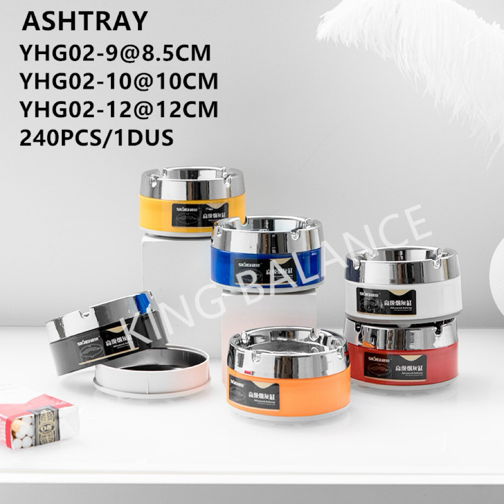 Asbak Putar Tutup 12cm / Asbak  Portable Rotation Enclosed / Asbak Rokok Stainless Steel Tebal