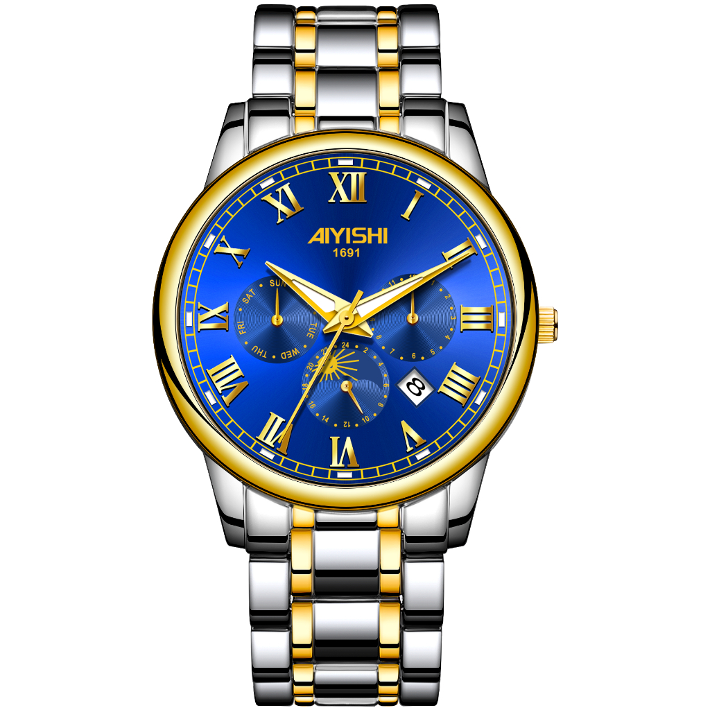 Fashion Watch Cowok Keren Simple Casual Luxury Anti Air Anti Gores Jam Rantai Tangan Otomatis Anti K