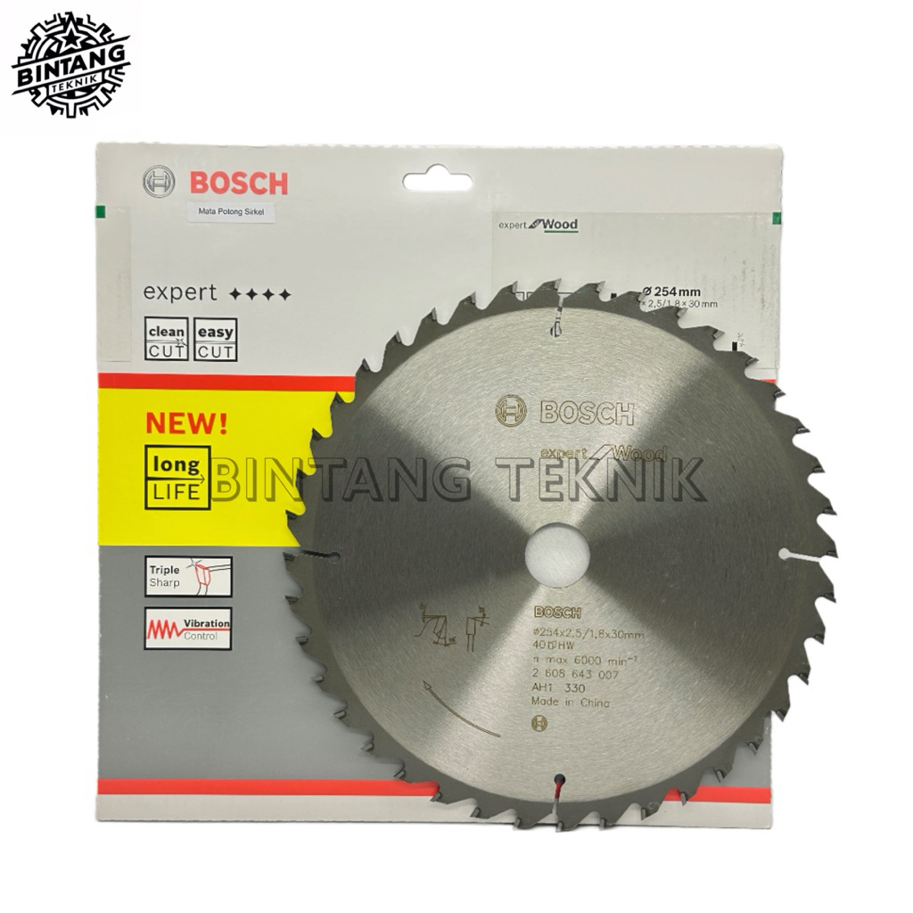 MATA GERGAJI CIRCULAR SAW 10 X 40T / BOSCH CIRCULAR SAW BLADE 10 INCH MATA PISAU SIRKEL KAYU 10 INCH