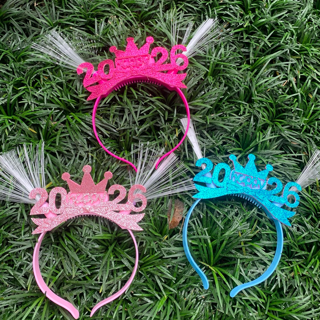 bando plastik tahun baru LED/bando nyala/bando plastik/Bando Tahun Baru/ Bando happy new year