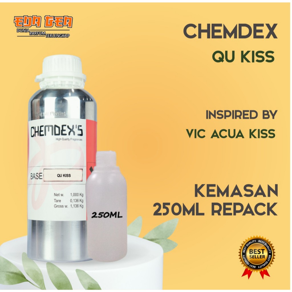 BIBIT PARFUM MURNI QU KISS | 250ML CHEMDEX'S KEMASAN REPACK