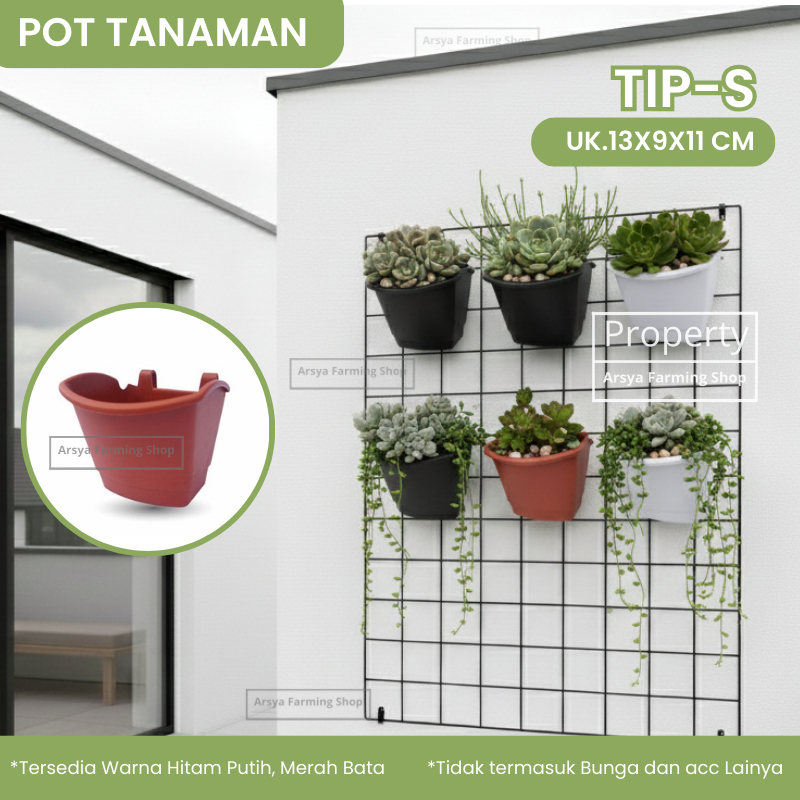 Pot Tempel Dinding Vertikal Garden Mini Kotak TIP - S