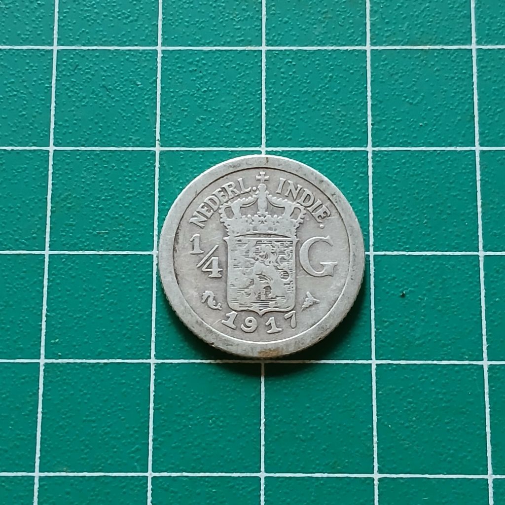 Koleksi Koin Perak Kuno Nederland Indie 1/4 Gulden