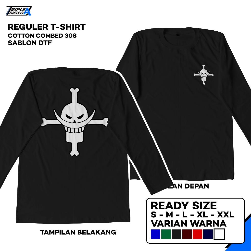 Kaos Lengan Panjang Logo bendera Shirohige