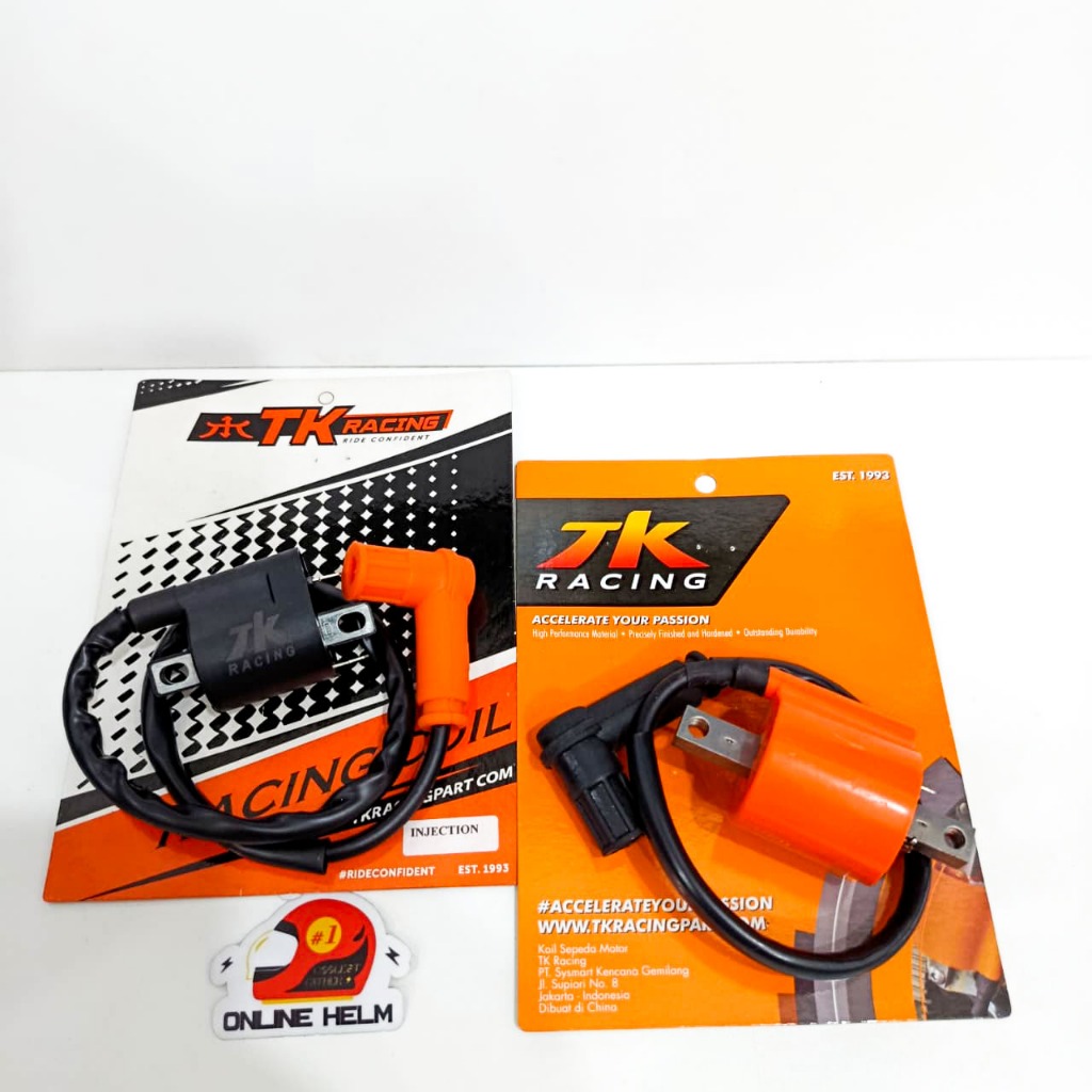 COIL KOIL TK RACING & Tutup Busi Koil Orange Black TK RACING Semua Motor Injeksi Karburator
