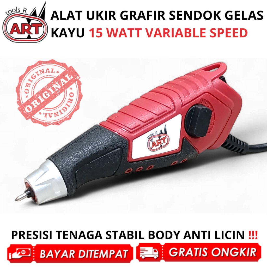 Alat Ukir Grafir Batu Cincin Akik Kayu Kaca Logam Plastik 230V Mesin Bor Engraver SERBAGUNA ART