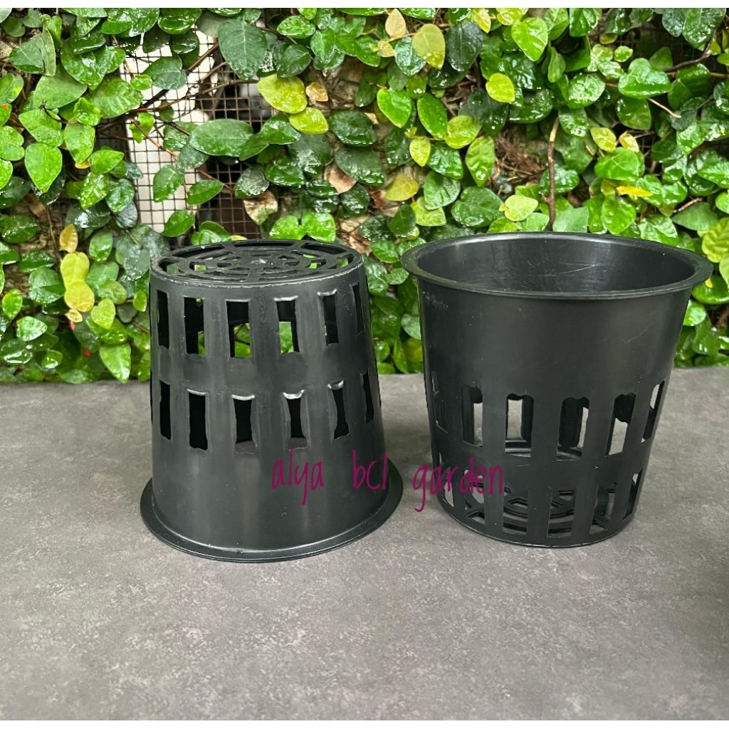 Netpot 10 cm Hitam Netpot Besar Netpot Anggrek