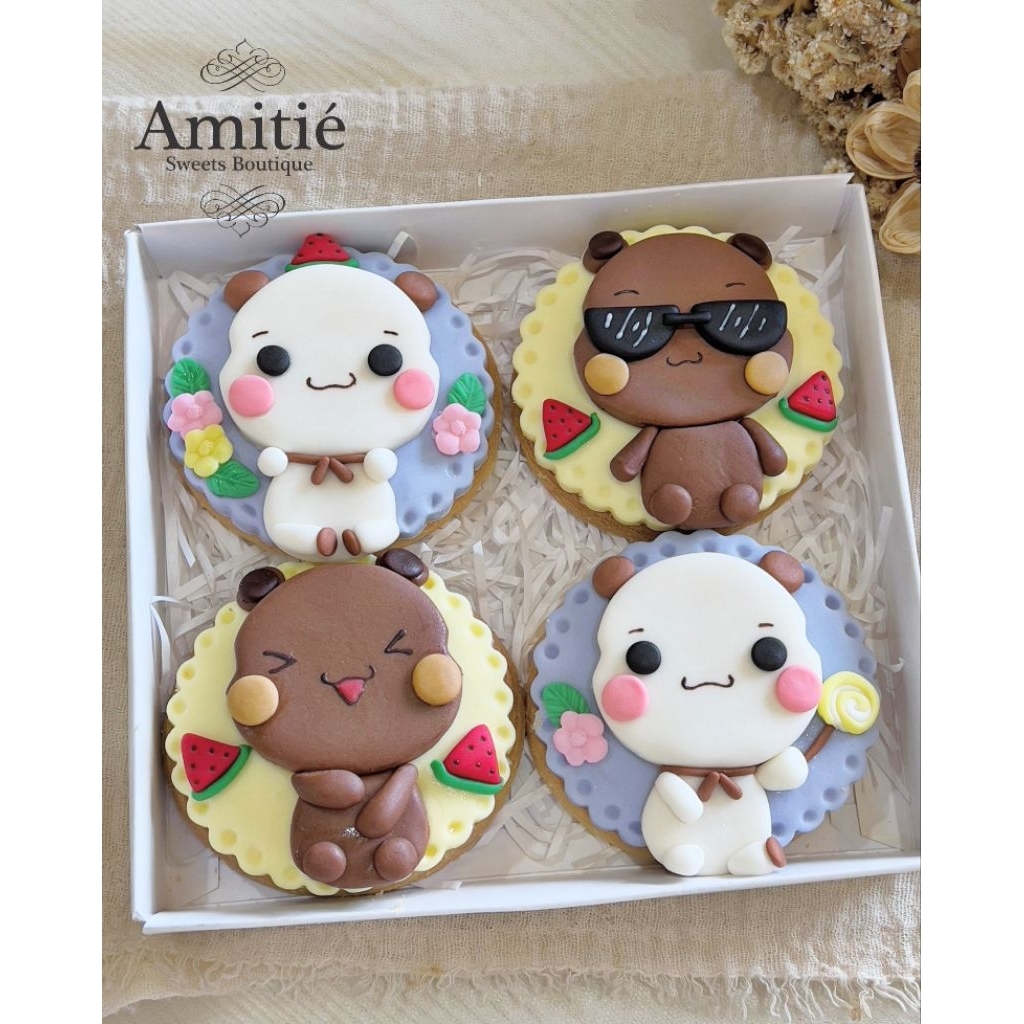 Bubu Dudu Cookies Deco isi 4 /  Cookies Hampers / Birthday Gift / Birthday Hampers / Kukis Natal / B