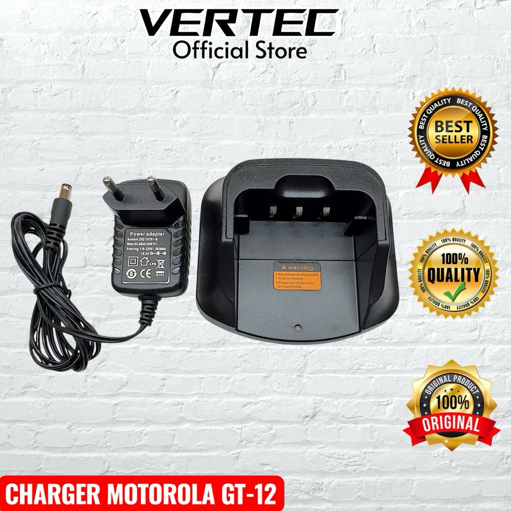 Charger HT Motorola GT12 Compatible Nikcom UV12 UV GT 12 Plus GT12Plus Cas Desktop Adaptor