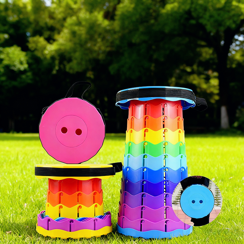 Kursi Lipat Ringan untuk Outdoor Bangku Teleskopik Portabel Plastik Berkualitas Tinggi Daya Tahan Be