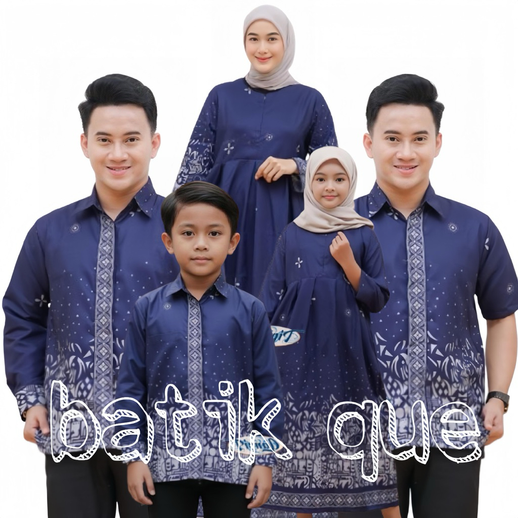 BAJU BATIK COUPLE KELUARGA || BAJU BATIK COUPLE PASANGAN || BAJU BATIK COUPLE MOTIF SUTENA NAVI BATI